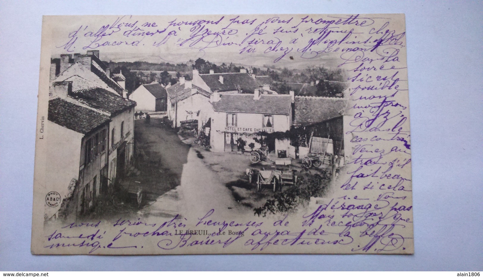 Carte Postale  ( AA5 ) Ancienne Le Breuil , Le Bourg ( A Recoller ) - Otros & Sin Clasificación