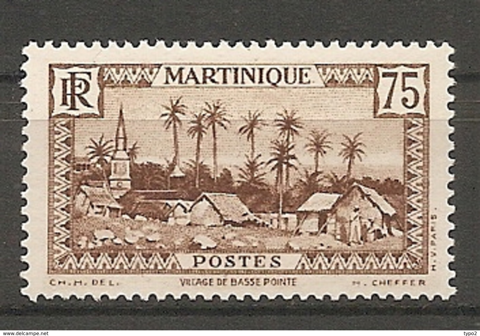 MART - Yt. N° 146   *   75c  Cote  1,25  Euro  BE   2 Scans - Neufs