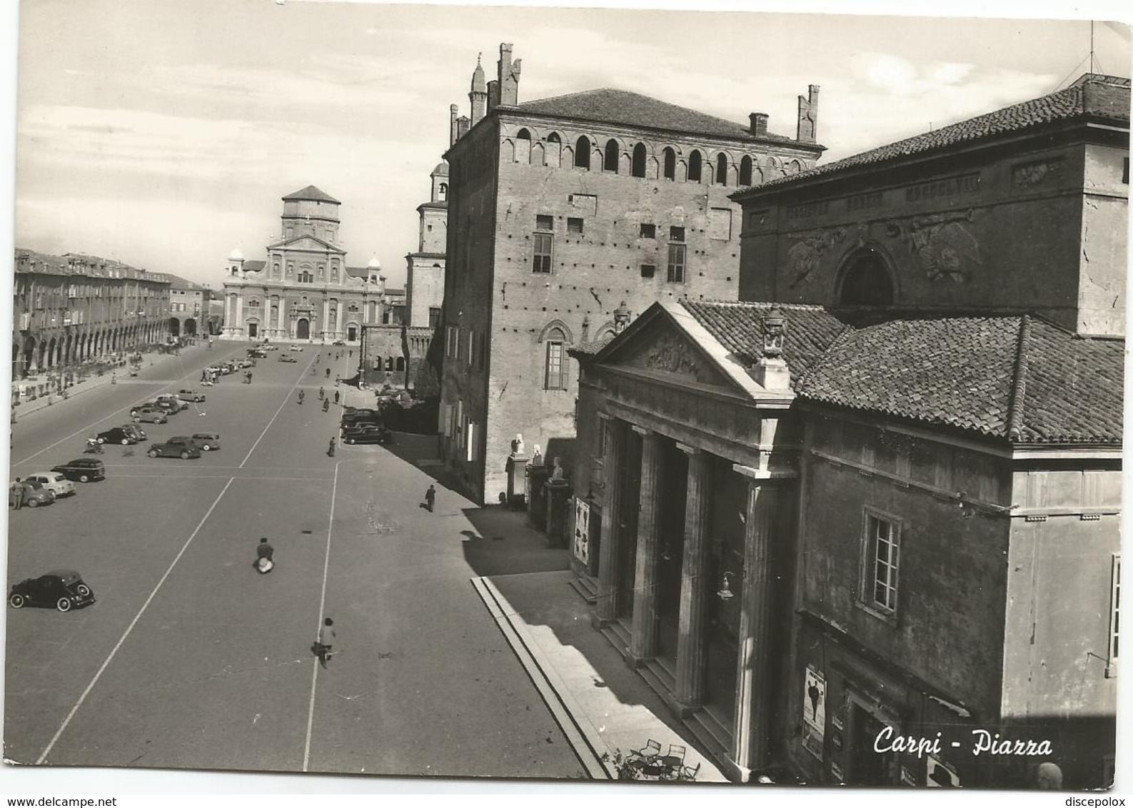 W5257 Carpi (Modena) - Piazza Martiri - Auto Cars Voitures / Viaggiata 1961 - Carpi