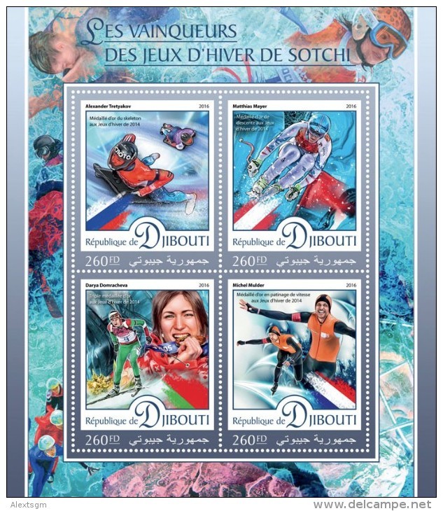 DJIBOUTI 2016 - Olympic Games In Sochi - YT 1136-9; CV=21 € - Winter 2014: Sochi