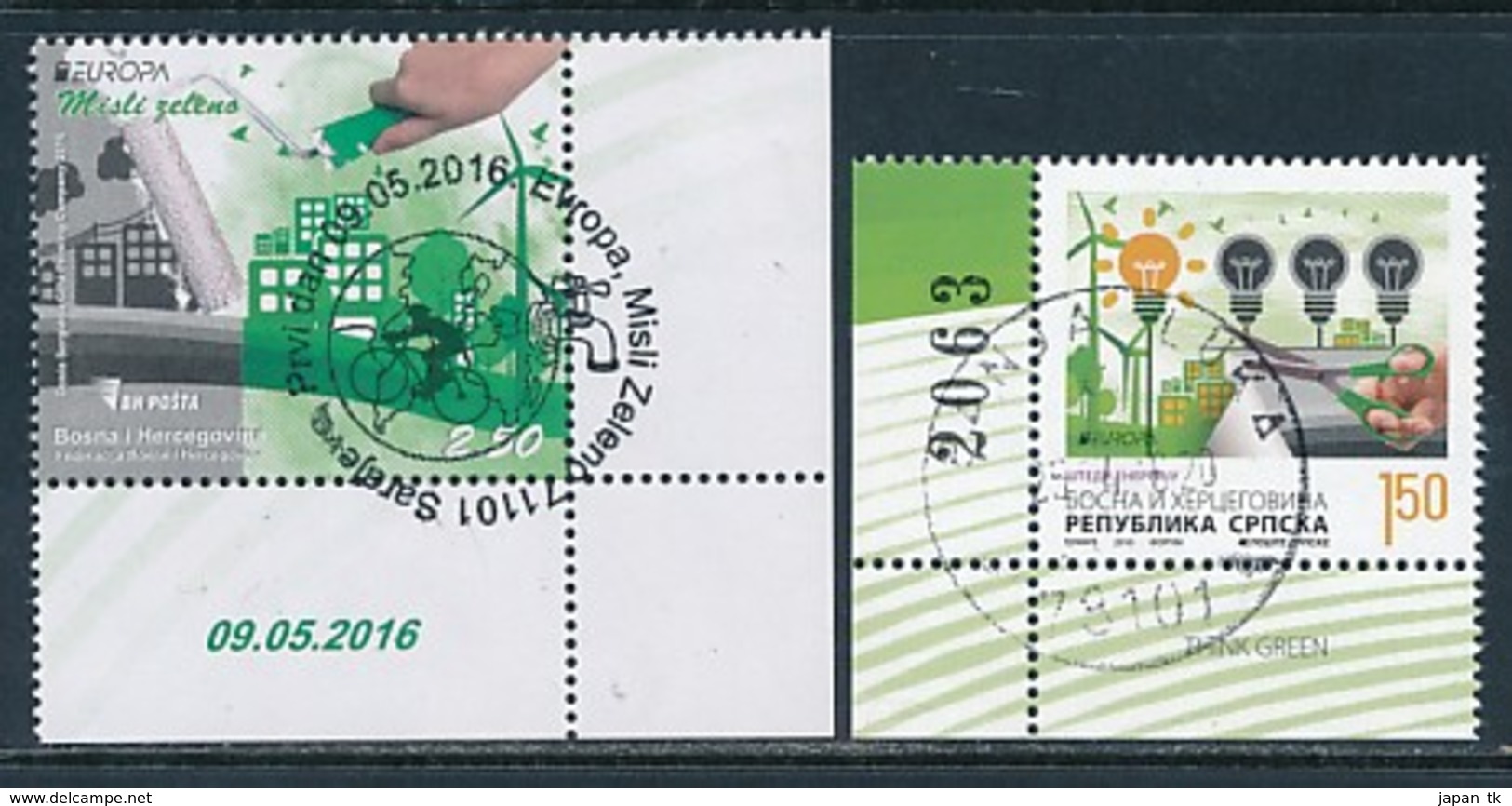 BOSNIEN- HERZEGOWINA ( Serbische Rep.) Mi.NR. 677-678 A, HBl 19  Europa - Umweltbewusst Leben -2016- Used - 2016