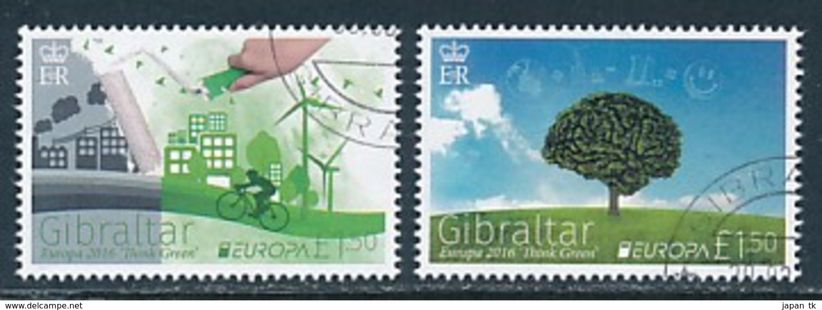 GIBRALTAR Mi.NR. 1727-1728 Europa - Umweltbewusst Leben -2016- Used - 2016