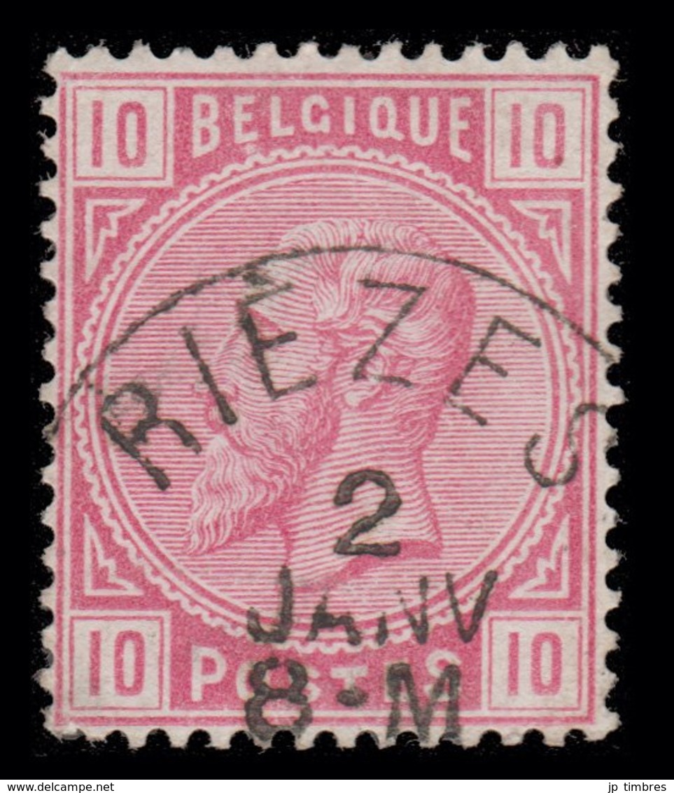 COB N° 38 - Oblitération S.C. "RIÈZES" - 1869-1883 Léopold II