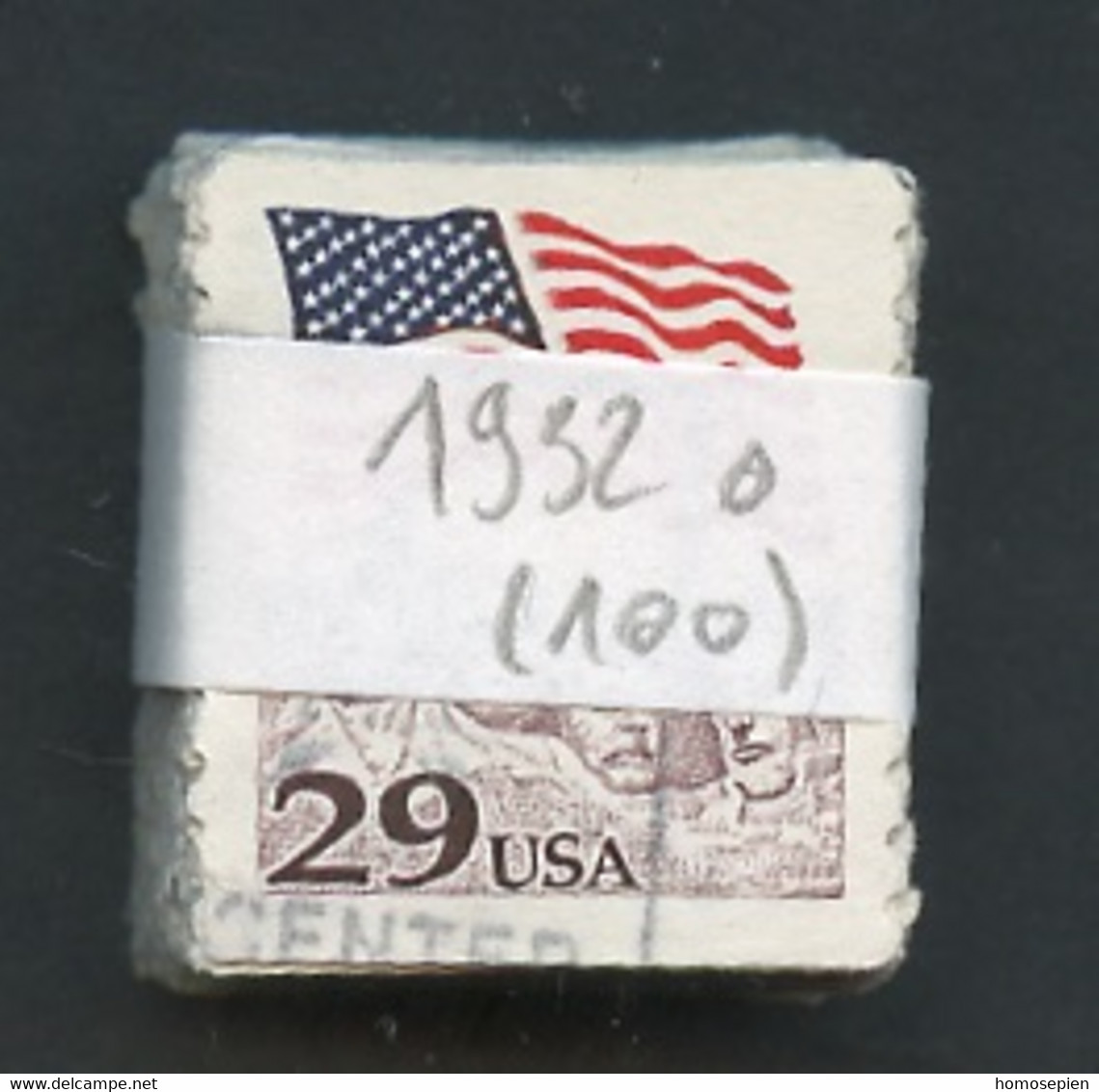 Etats Unis - Vereinigte Staaten - USA Lot 1991 Y&T N°1932 - Michel N°2123 (o) - Lot De 100 Timbres - Strips & Multiples