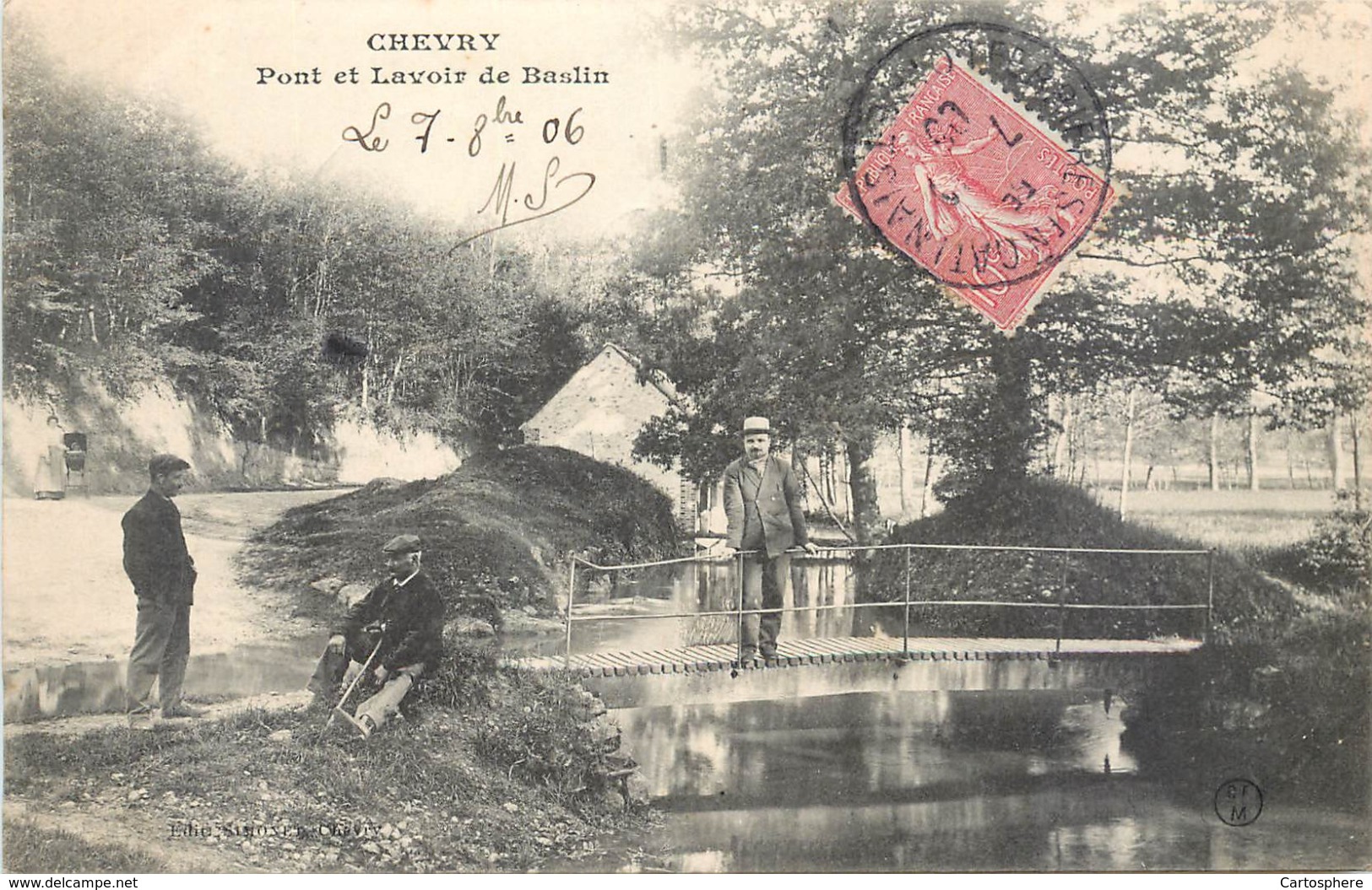 CPA 45 Loiret Chevry Sous Le Bignon Pont Et Lavoir De Baslin - Other & Unclassified