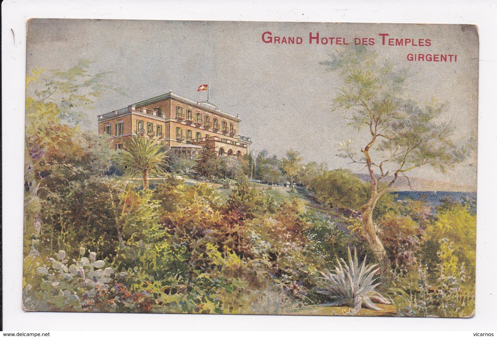 CP ITALIE Illustration Grand Hotel Des Temples Girgenti - Agrigento