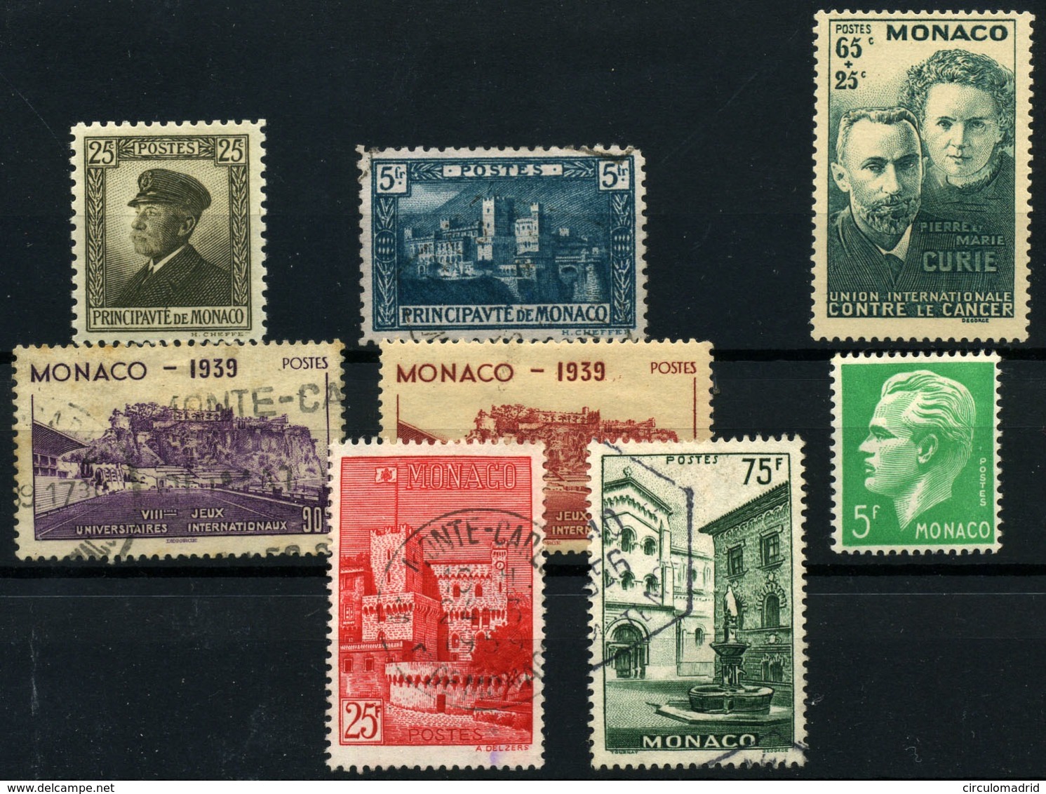 Mónaco Nº 54, 63, 197, 198, 349, 167, 397/8. Año 1922-23/1954 - Sonstige & Ohne Zuordnung