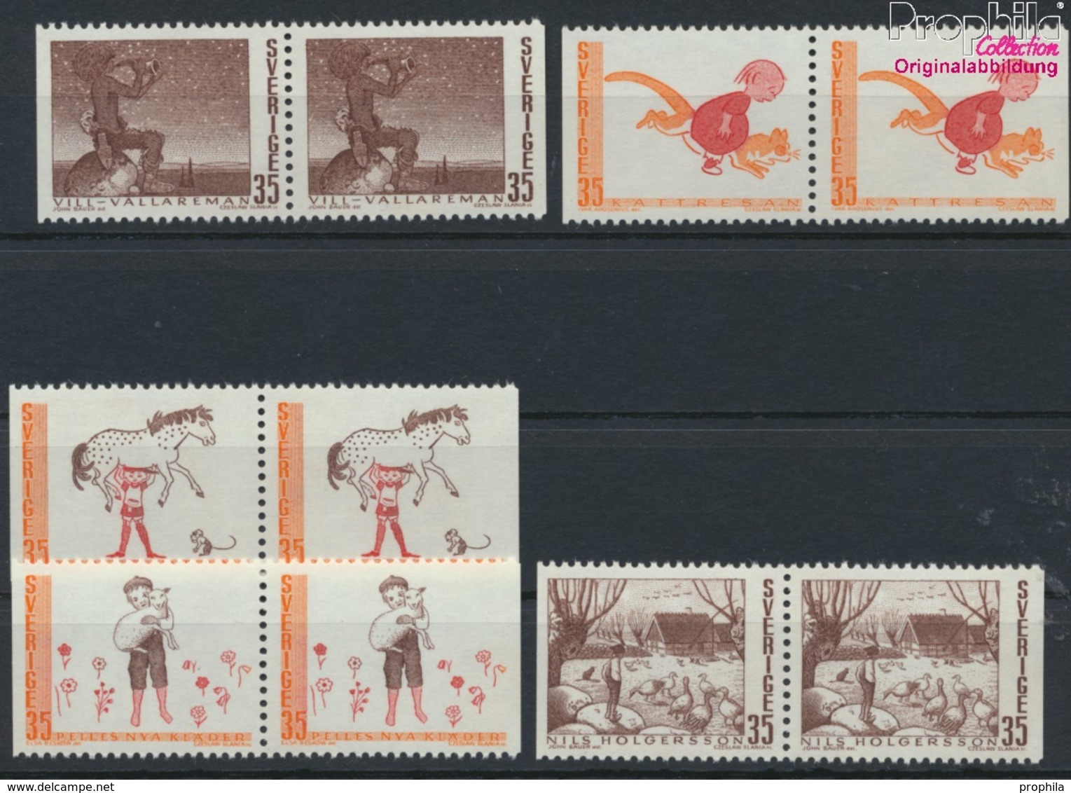 Schweden 657Dl/Dr-661Dl/Dr Waagerechte Paare (kompl.Ausg.) Postfrisch 1969 Kunstmärchen (9349263 - Nuovi