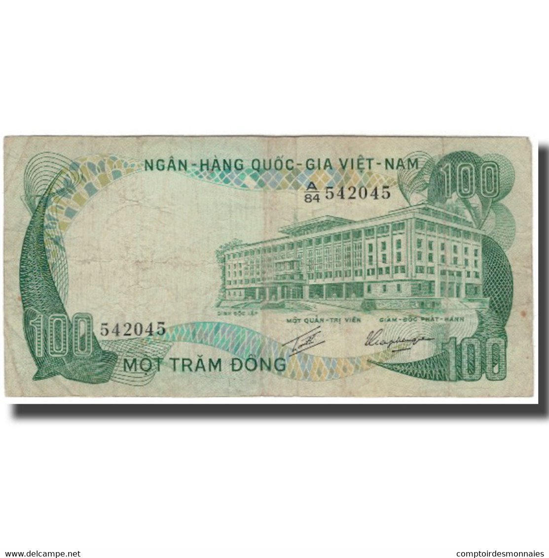 Billet, South Viet Nam, 100 D<ox>ng, KM:31a, TB+ - Viêt-Nam