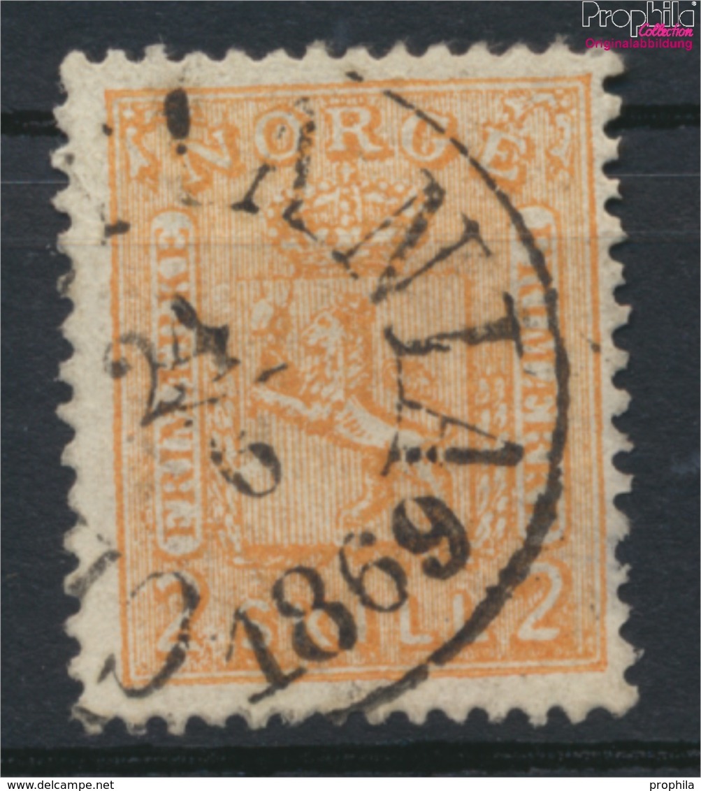 Norwegen 12 Gestempelt 1867 Wappen, Ziffern Links Und Rechts (9349429 - Usati