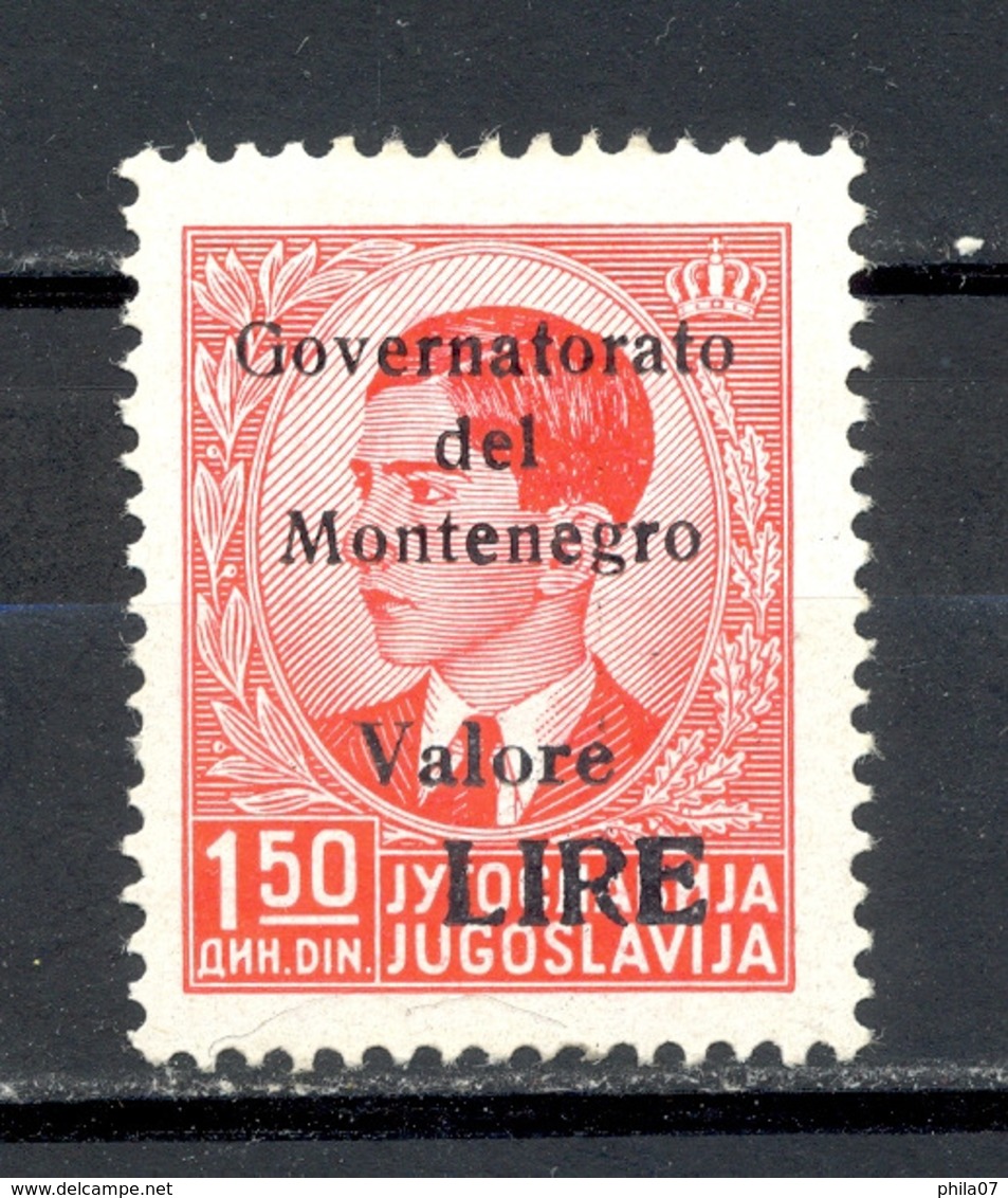 Italy, Occupation Of Montenegro - Sassone No. 41, Black Overprint. - Montenegro