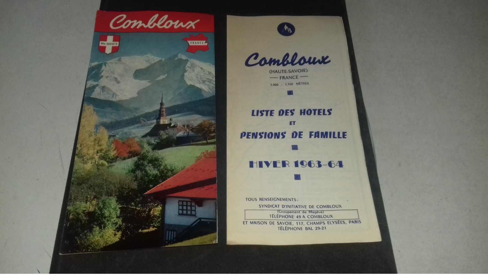 Dépliant Touristique Combloux Haute Savoie 1963/64 - Tourism Brochures