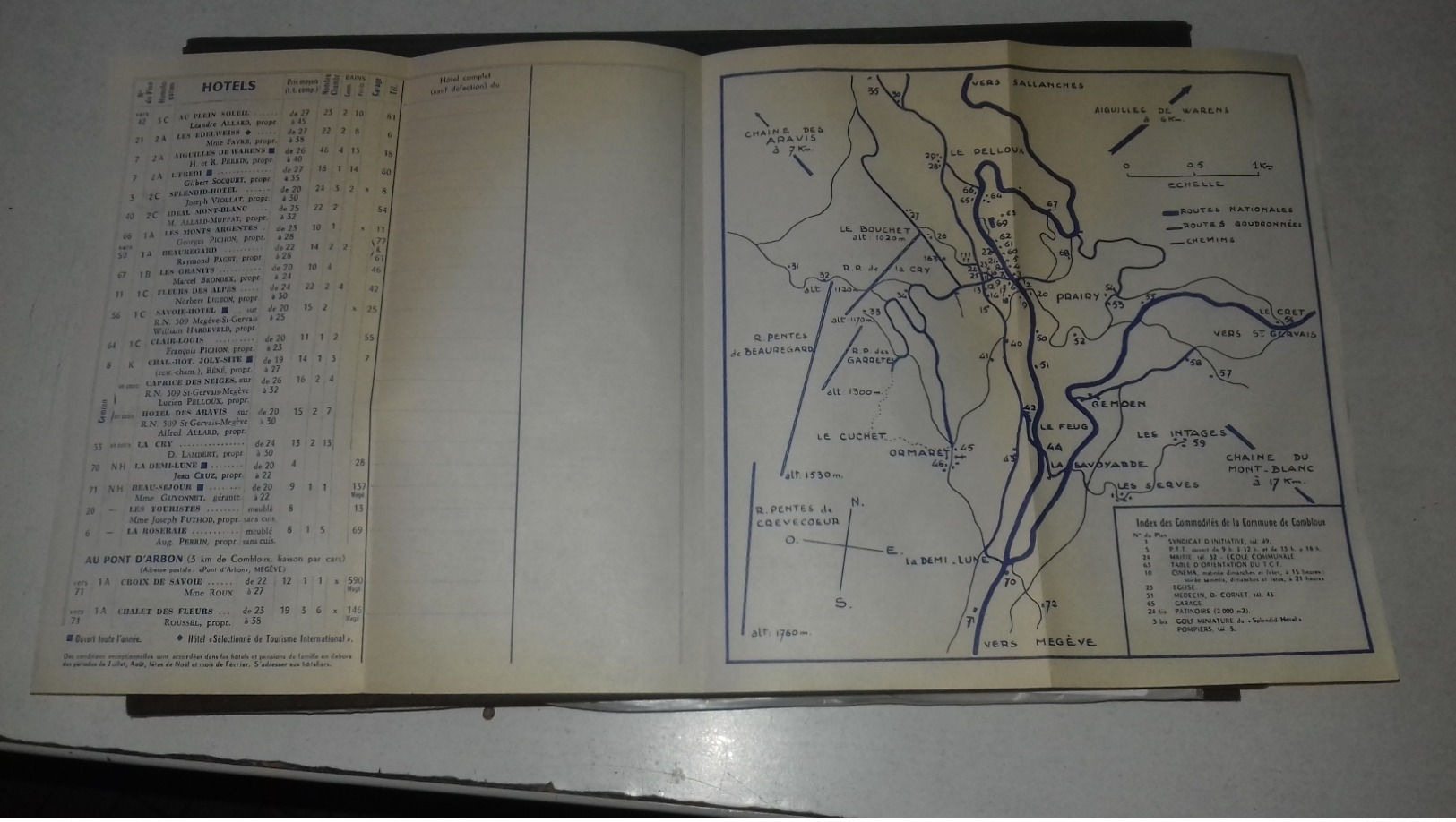 Dépliant Touristique Combloux Haute Savoie 1963/64 - Tourism Brochures