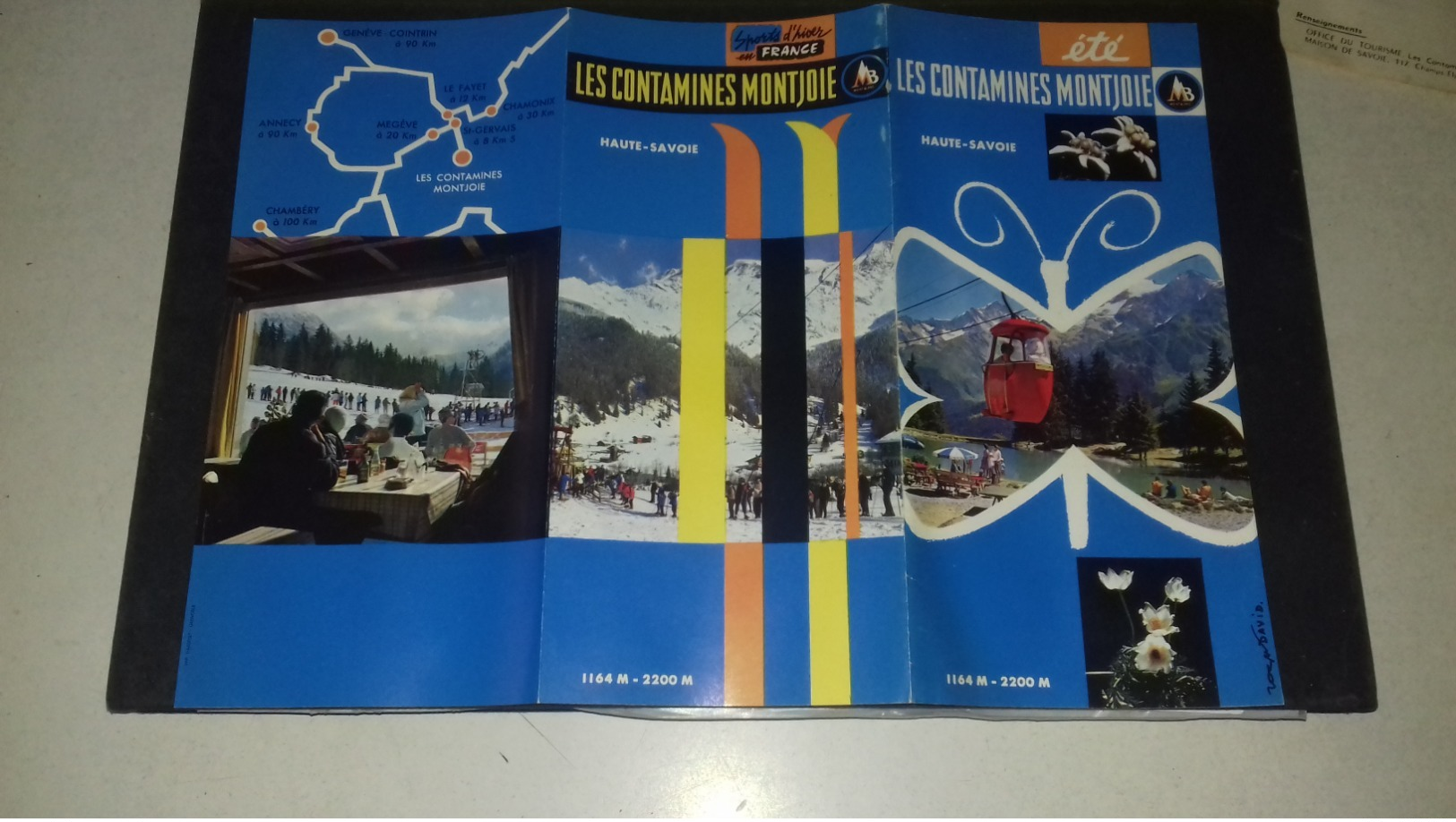 Dépliant Touristique Les Contamines Montjoie Haute Savoie 1963/64 - Tourism Brochures