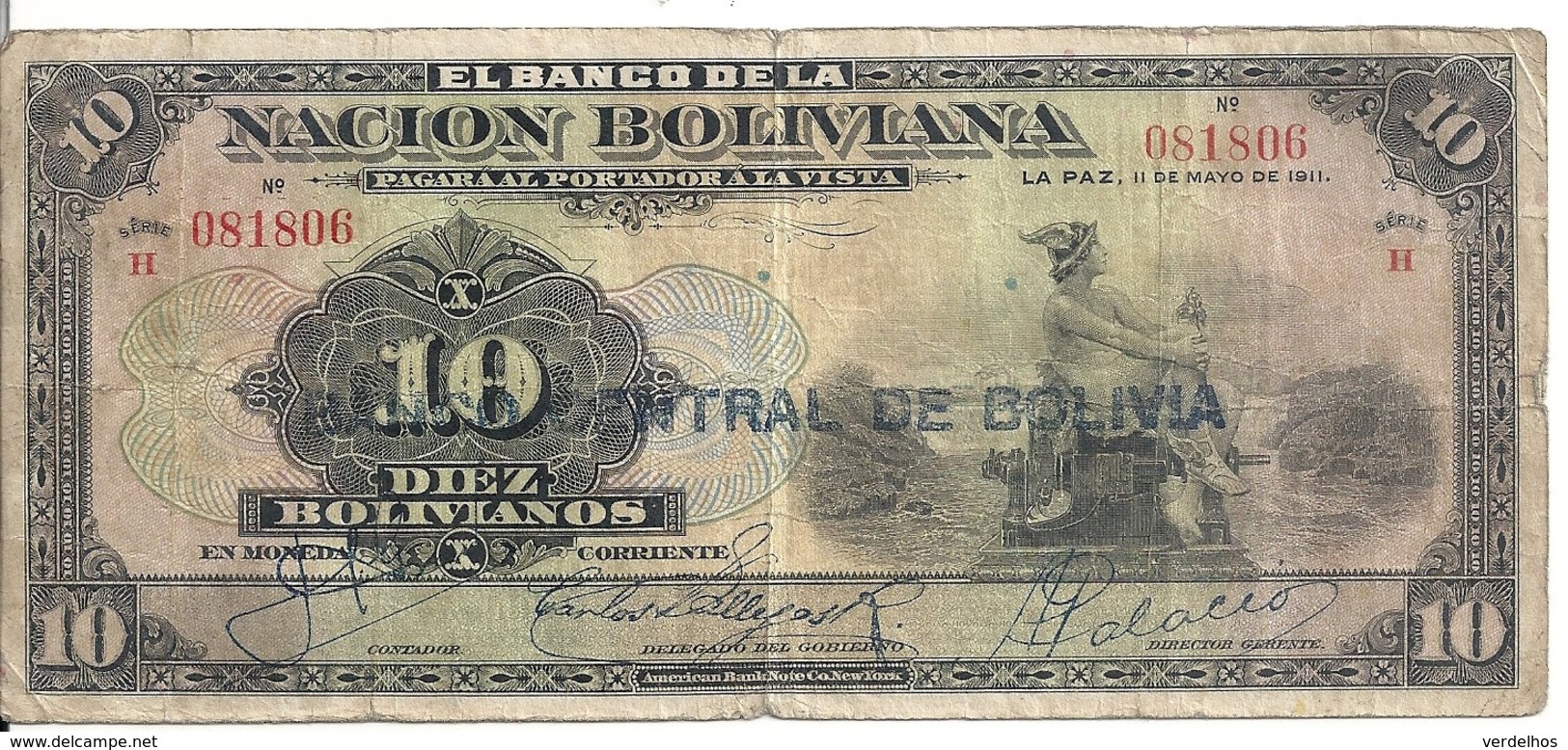 BOLIVIE 10 BOLIVIANOS ND1929 VG+ P 114 - Bolivie