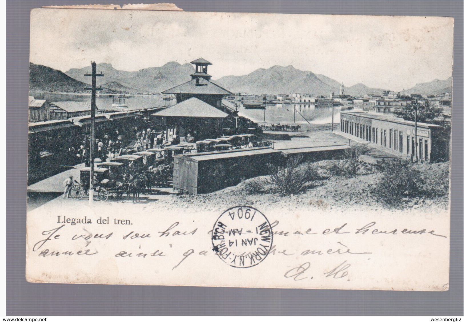 MEXICO Llegada Del Tren Arrivée Du Train 1904 Old Postcard - Mexiko