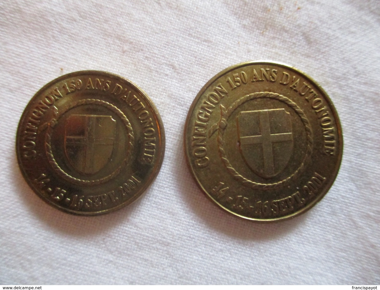 Suisse: Jetons De Confignon 150 Ans D''autonomie - 1, 2, 5 & 10 Vuillonnex 2001 - Monedas / De Necesidad