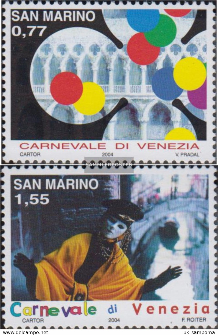 San Marino 2137-2138 (complete Issue) Unmounted Mint / Never Hinged 2004 Carnival Venice - Nuovi