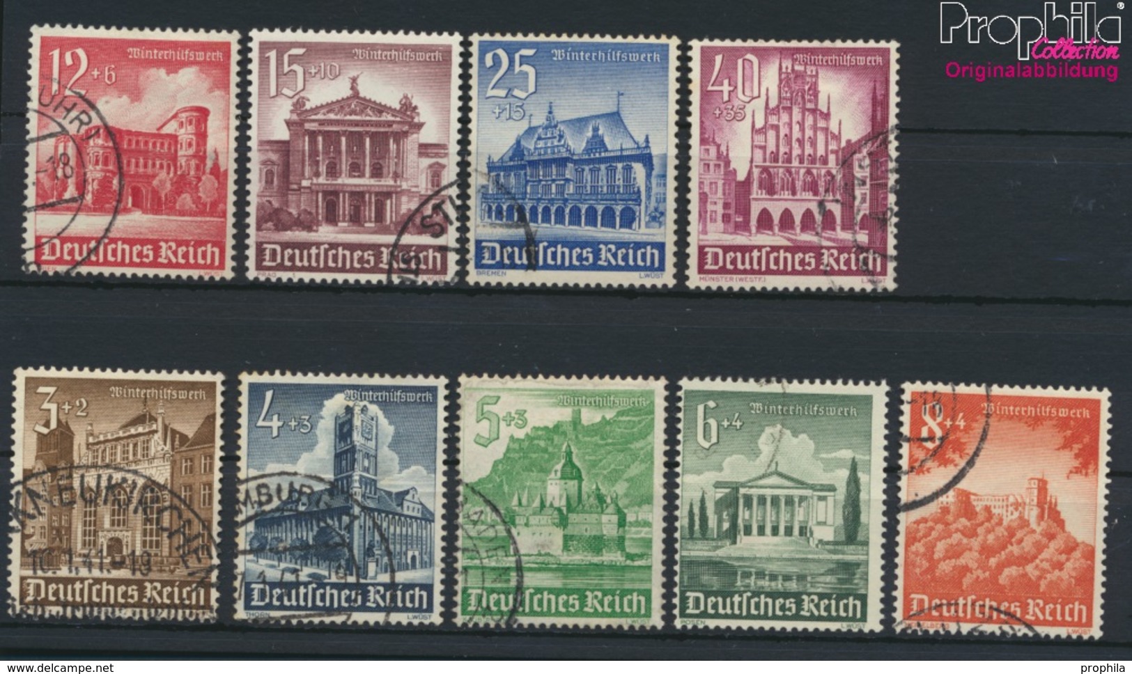 Deutsches Reich 751-759 (kompl.Ausg.) Gestempelt 1940 Bauwerke (9264959 - Gebraucht