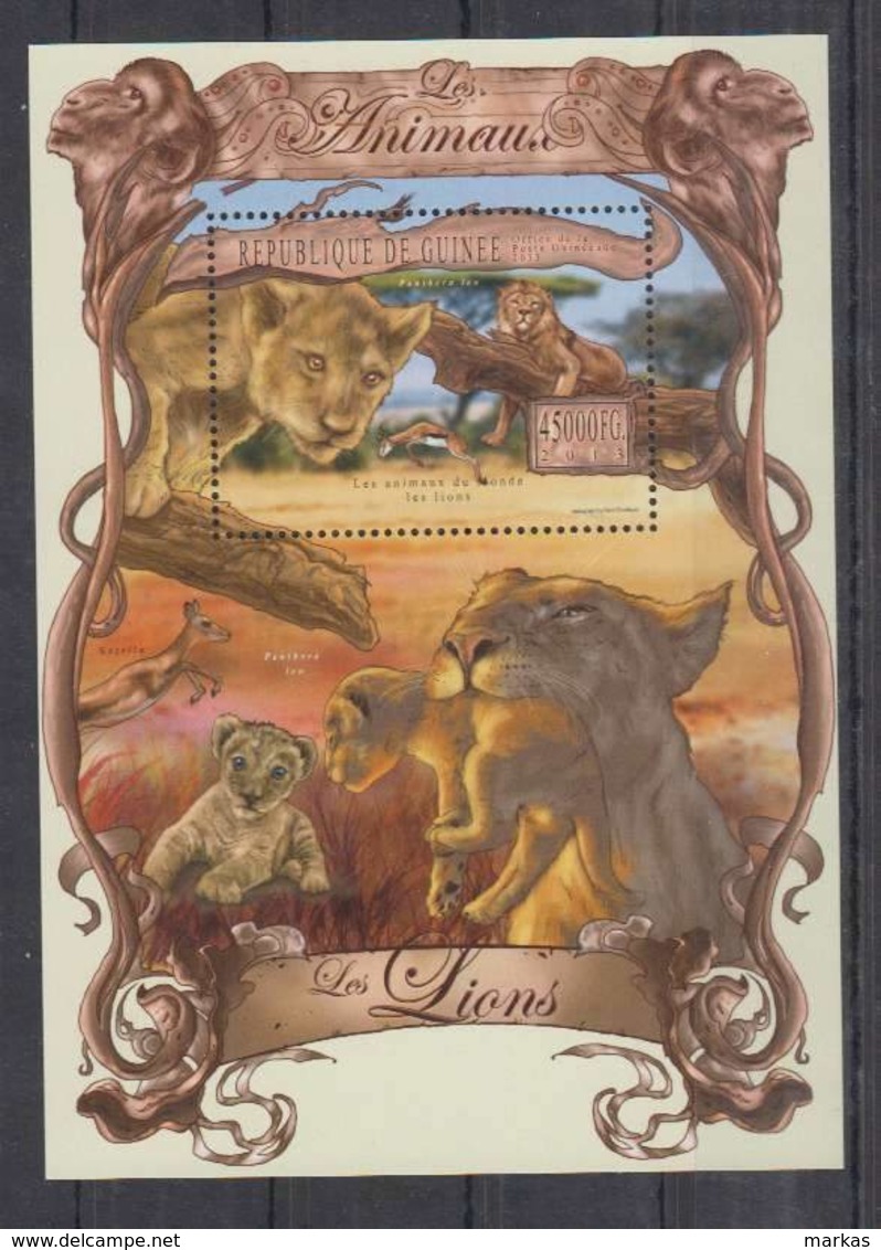 K693. Guinee - MNH - 2013 - Nature - Fauna - Wild Animals - Lions - Bl - Other & Unclassified