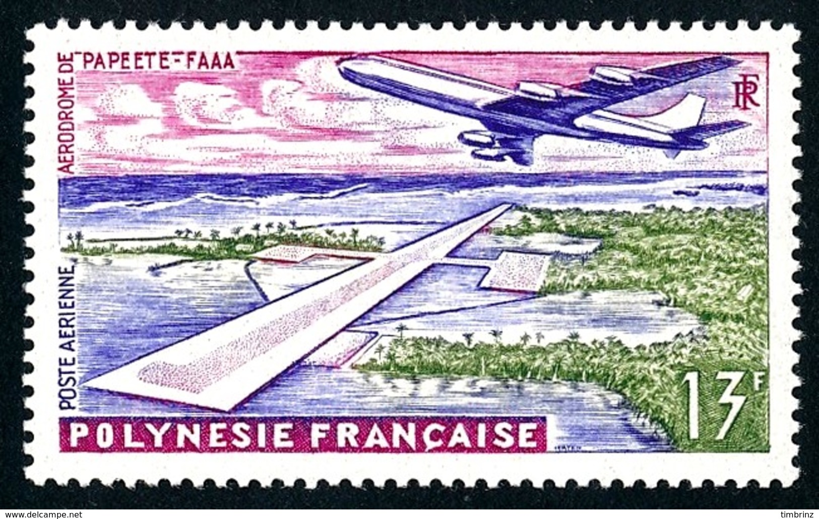 POLYNESIE 1960 - Yv. PA 5 * TB  Cote= 4,00 EUR - Aéroport Faaa De Papeete  ..Réf.POL24349 - Neufs