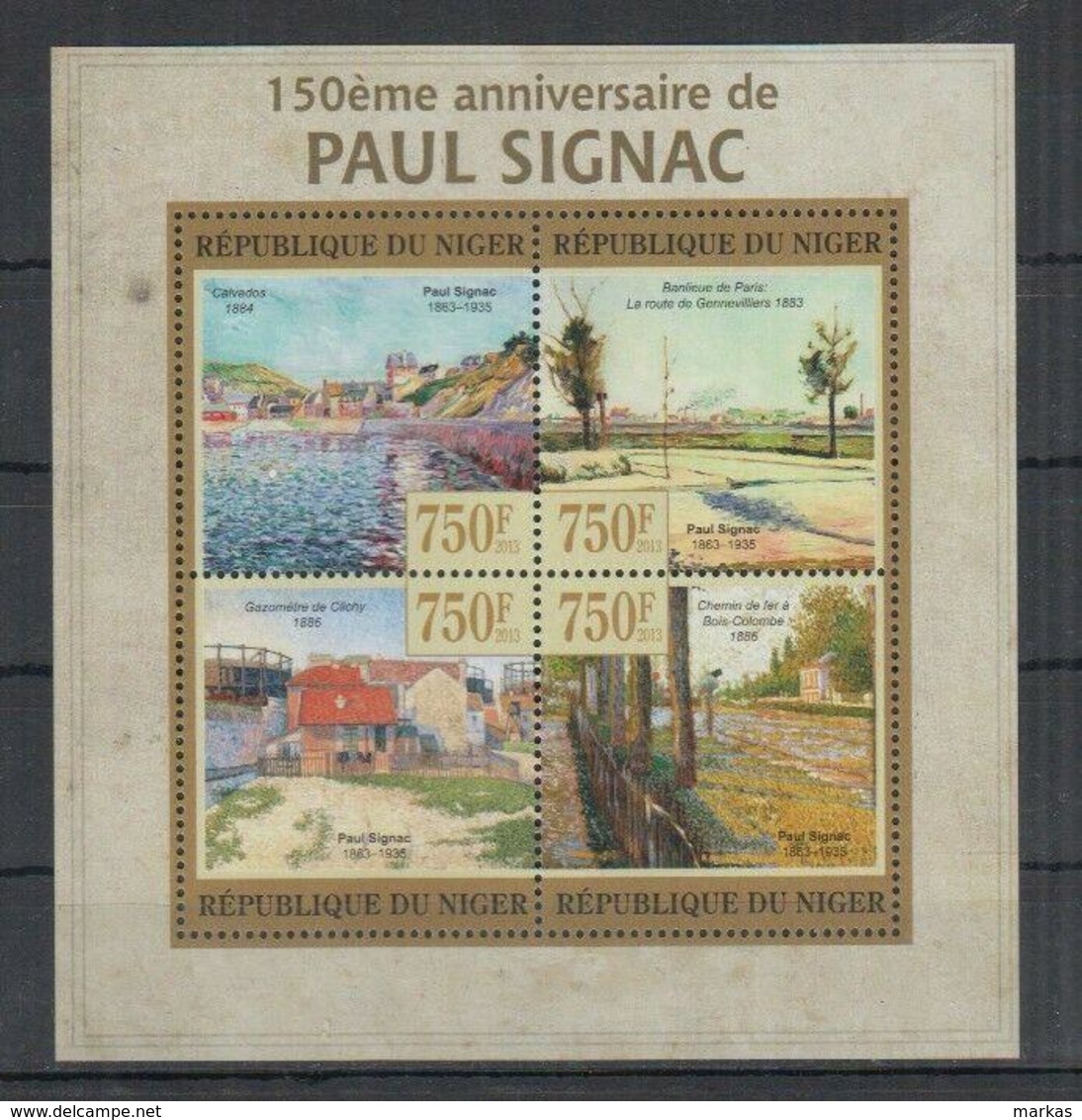 L695. Niger - MNH - 2013 - Art - Painting - Paul Signac - Altri & Non Classificati