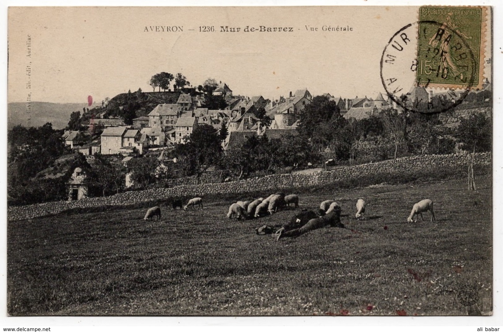 Mur De Barrez : Vue Générale (Editeur Germain Malroux, Aurillac, N°1236 - Imp. A. Thiriat, Toulouse) - Otros & Sin Clasificación