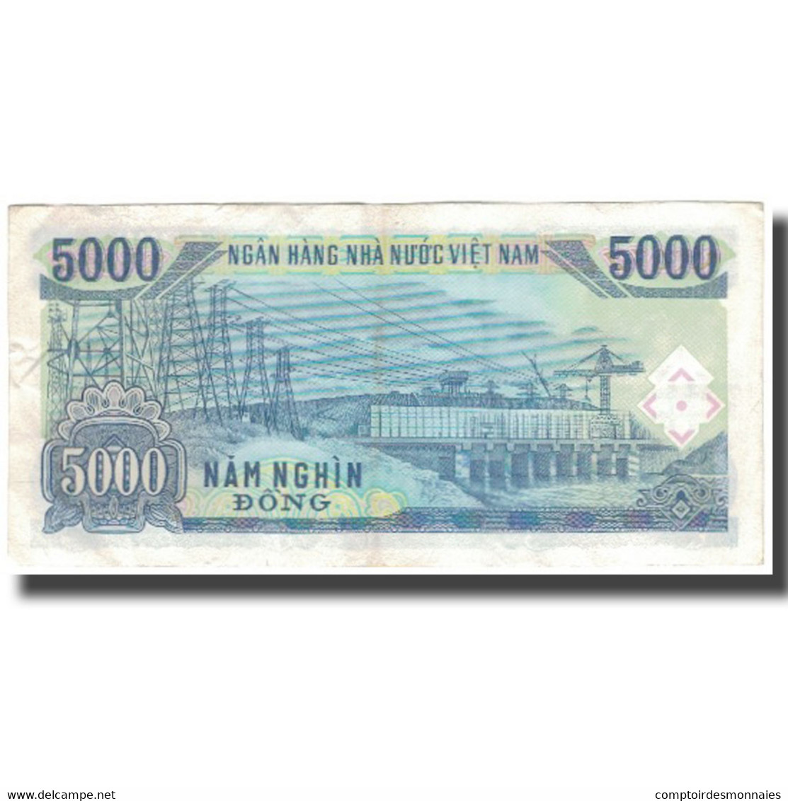 Billet, Viet Nam, 5000 D<ox>ng, 1991, KM:104a, TTB - Vietnam