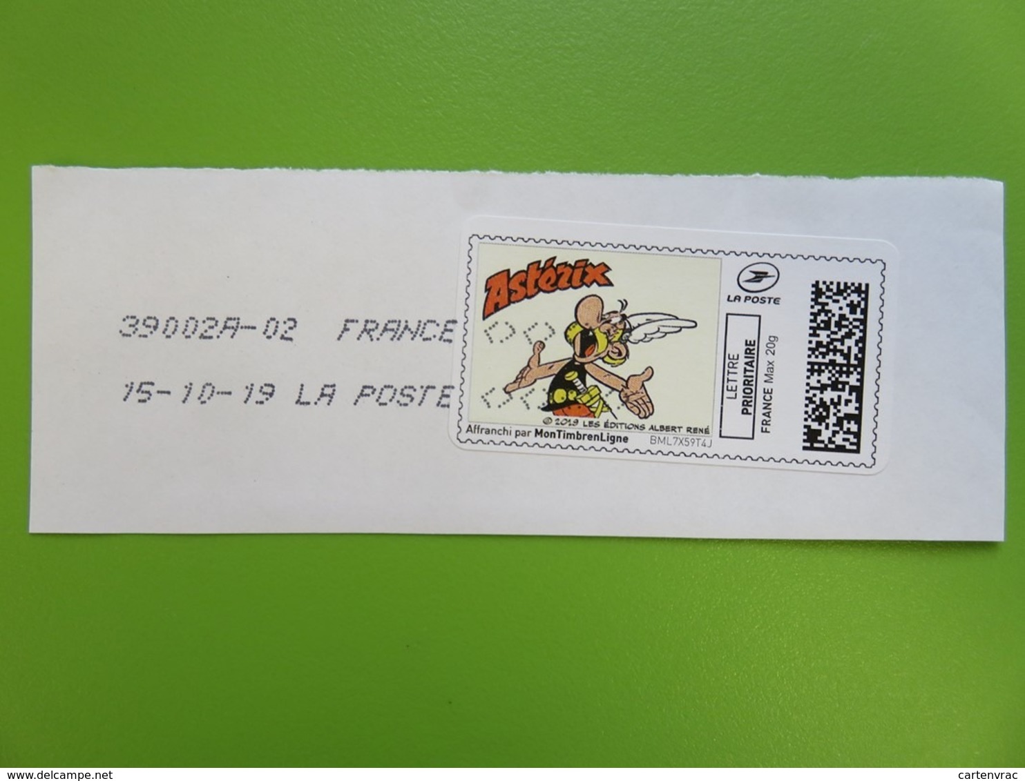 Montimbrenligne - Astérix - Lettre Prioritaire Max 20 G - Sur Fragment - 2019 - Andere & Zonder Classificatie