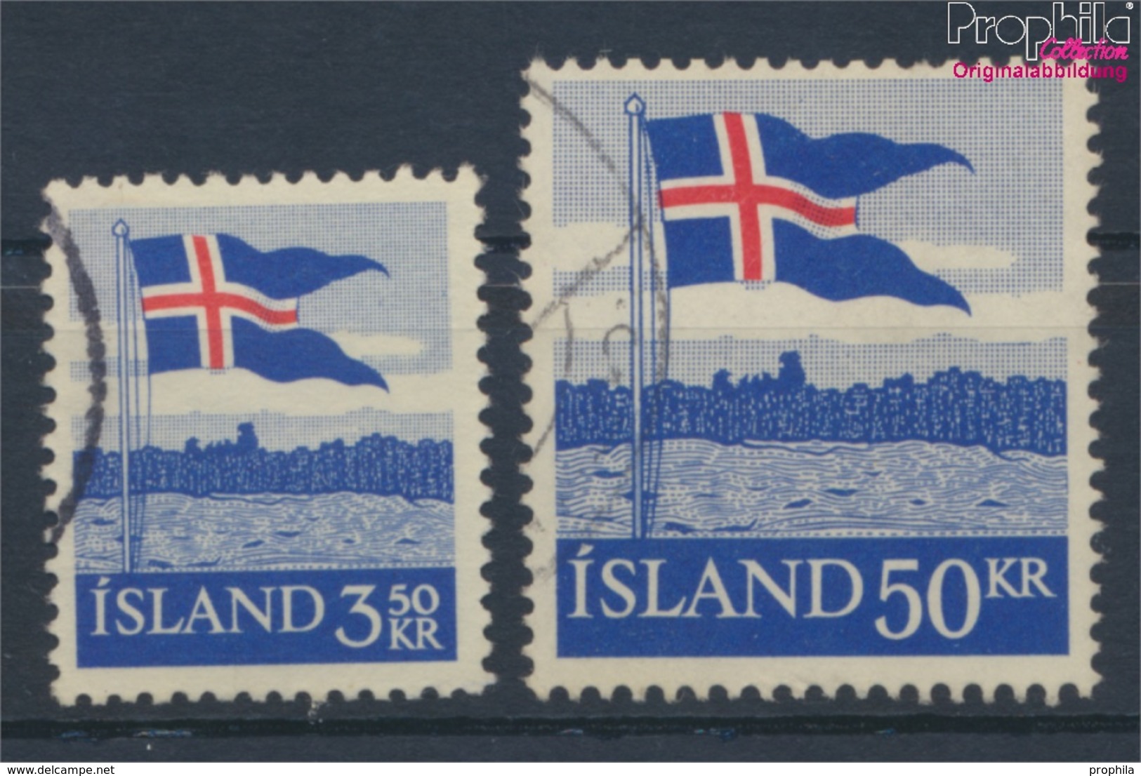 Island 327-328 (kompl.Ausg.) Gestempelt 1958 40 Jahre Landesflagge (9352506 - Usati