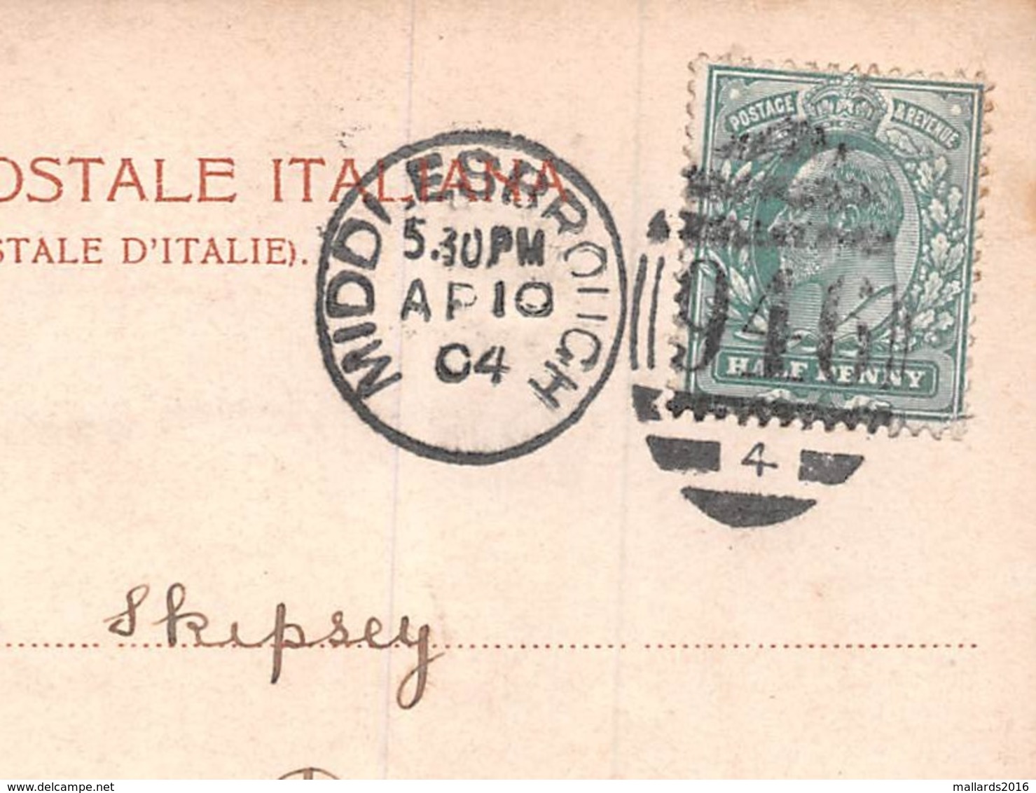 LA SPEZIA - CORSO CAVOUR WITH A MIDDLESBOROUGH 1904 DUPLEX POSTMARK ~ A VINTAGE POSTCARD #98113 - La Spezia