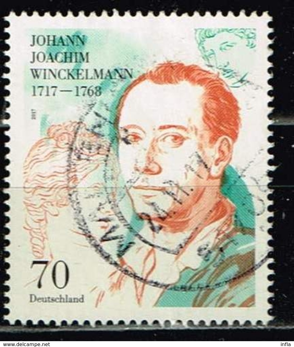Bund 2017,Michel# 3338 O  Johann Joachim Winckelmann - Used Stamps