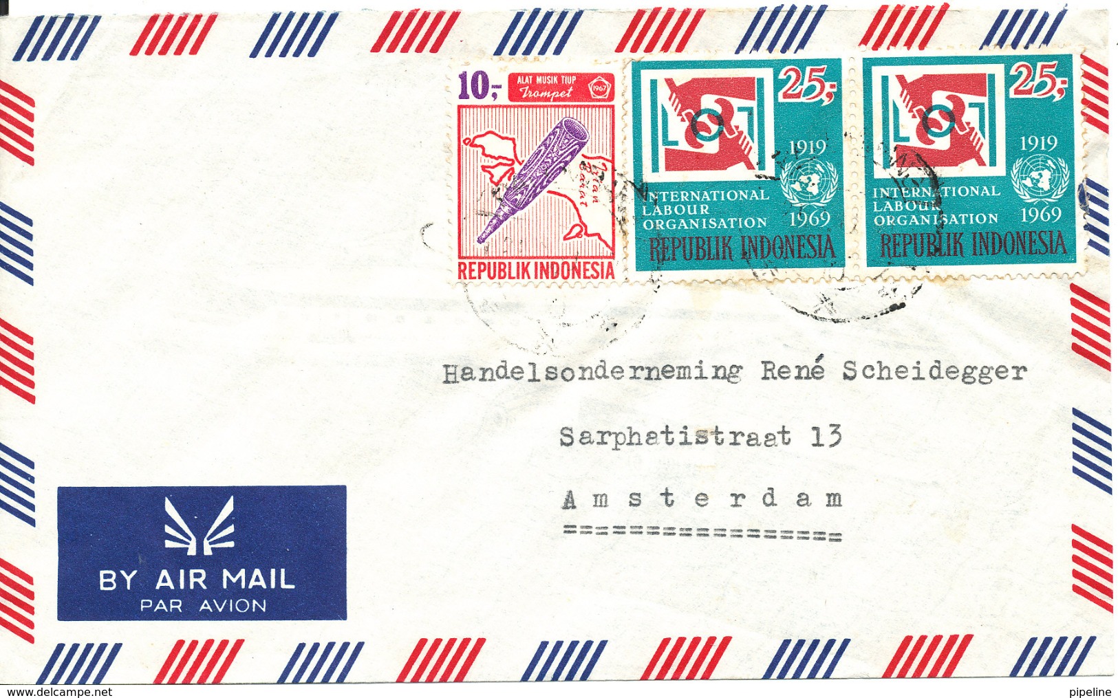 Indonesia Air Mail Cover Sent To Netherlands 1969?? - Indonesia