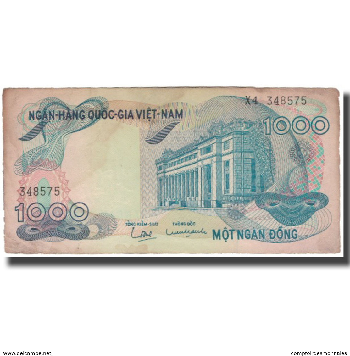 Billet, South Viet Nam, 1000 D<ox>ng, KM:34a, AB - Vietnam