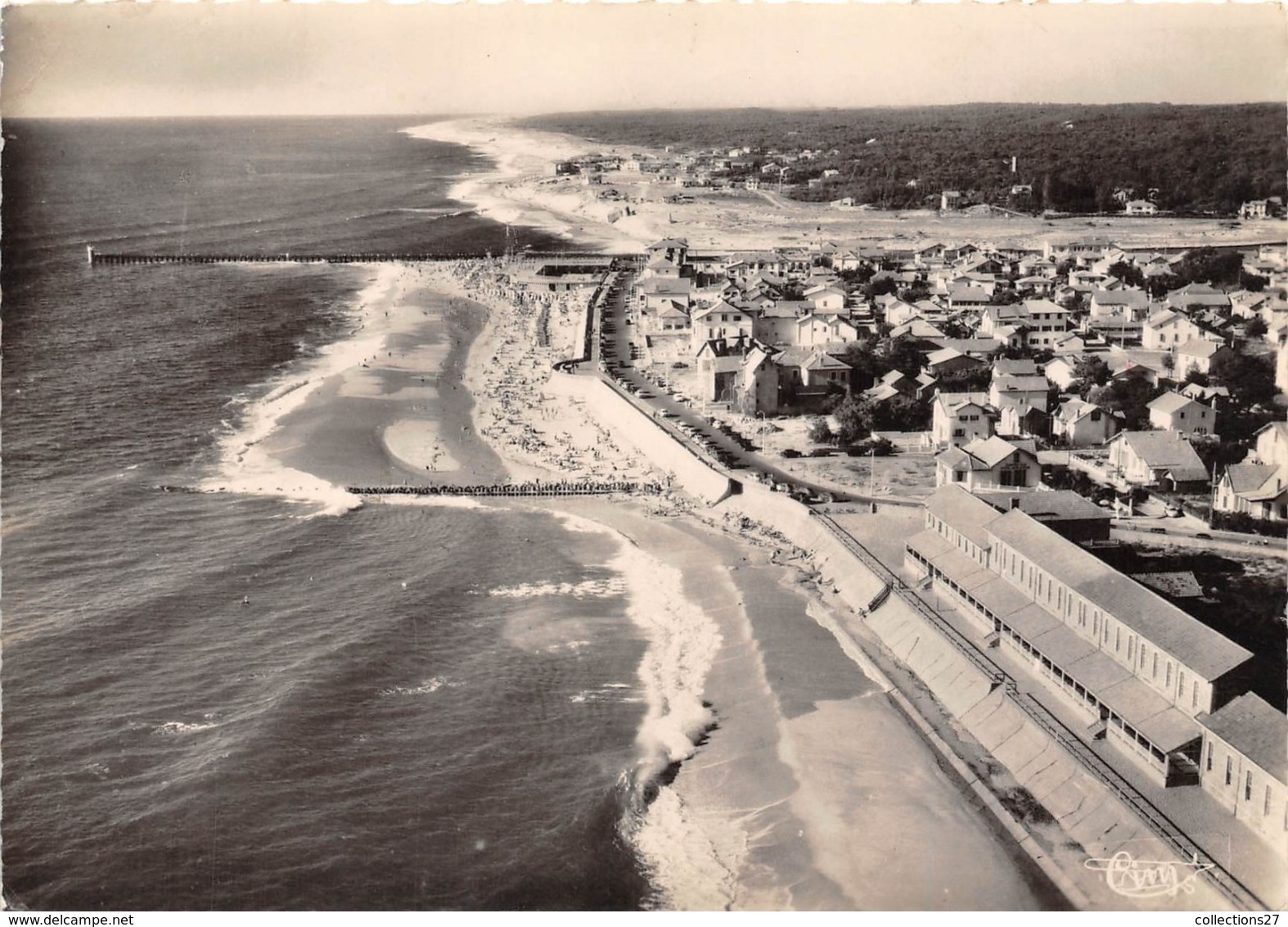 40-CAPBRETON- LA PLAGE, AU FOND HOSSEGOR VUE AERIENNE - Capbreton