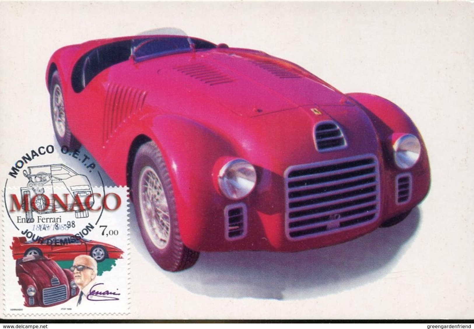 48294 Monaco, Maximum  1998,  Automobilismo,  Racing Cars Ferrari 125s - Automobile