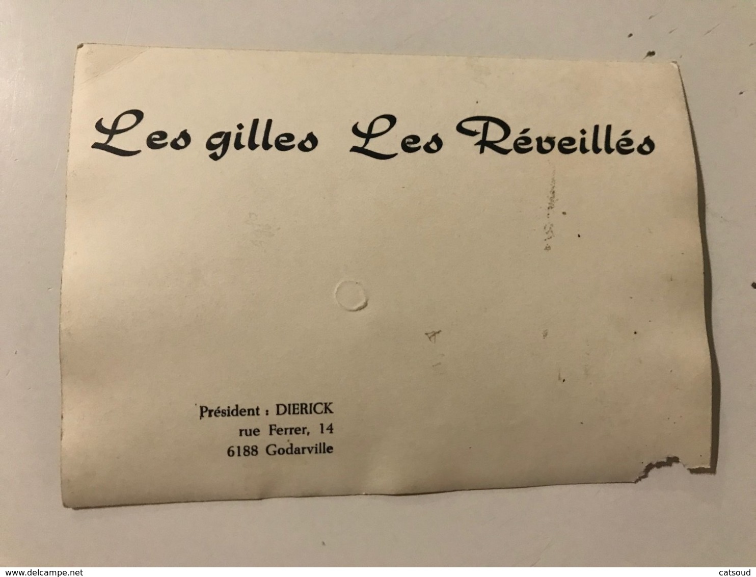 Photo Ancienne Les Gilles Les Réveillés Président DIERICK Godarville (Maison Du Peuple) - Anonyme Personen