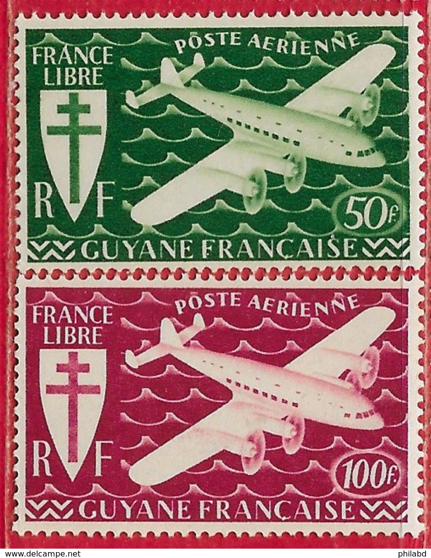 Guyane Française PA N°26 & 27 1945 ** - Neufs
