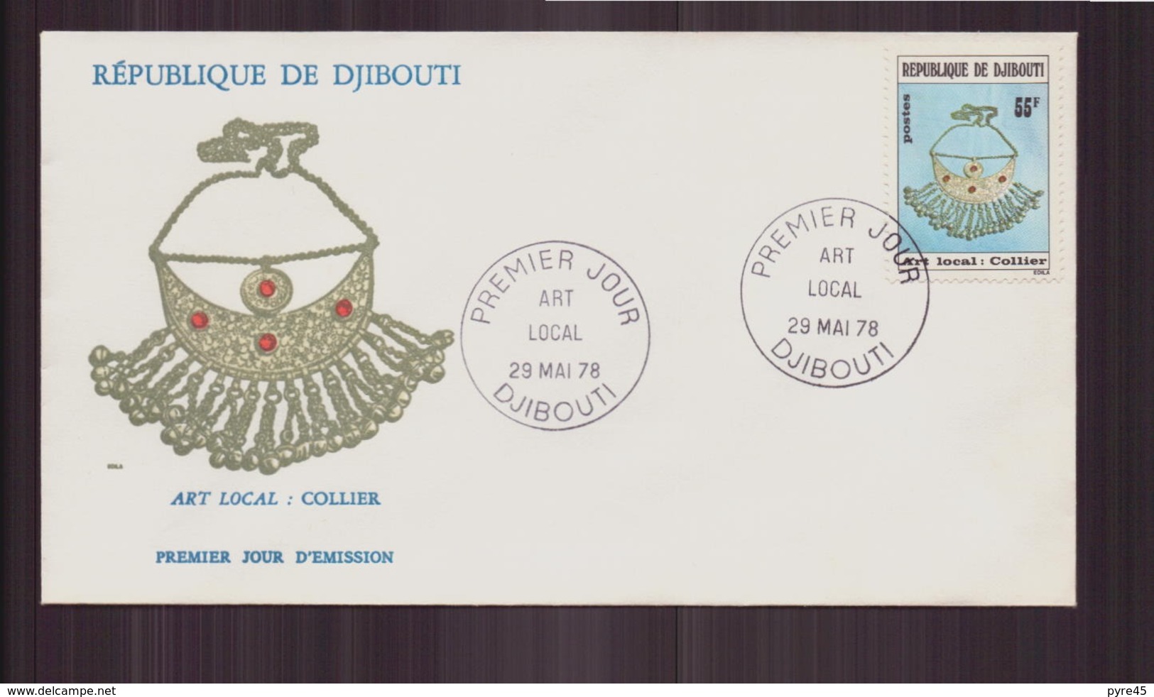 Djibouti FDC Du 29 Mai 1978 à Djibouti " Art Local, Collier " - Yibuti (1977-...)