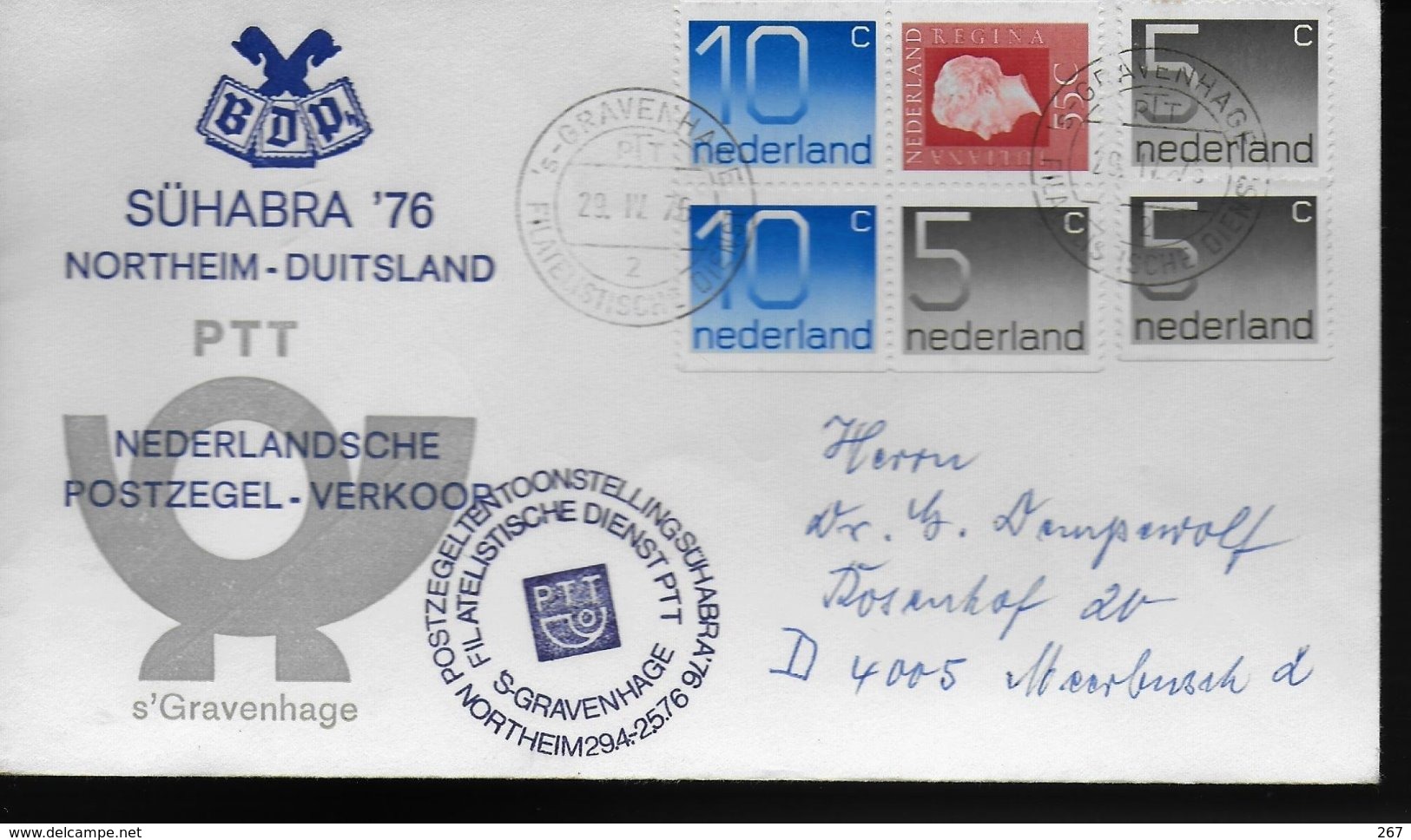 PAYS BAS Lettre  1976 Poste - Post