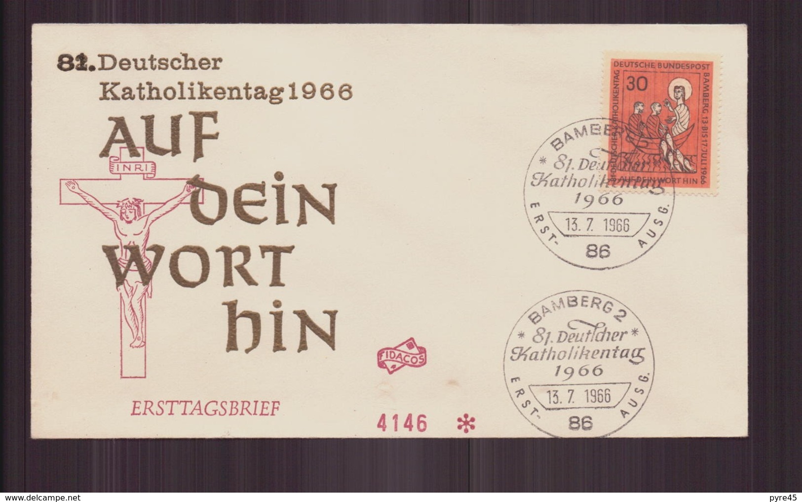 Allemagne FDC Du 13 Juillet 1966 à Bamberg " Deutscher Katholikentag " - Autres & Non Classés