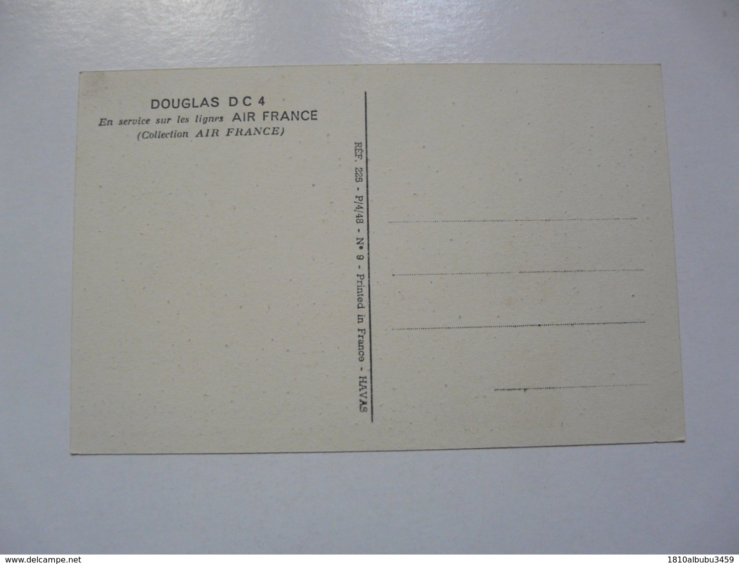 CPA COLLECTION AIR FRANCE : DOUGLAS D C 4 - Zonder Classificatie