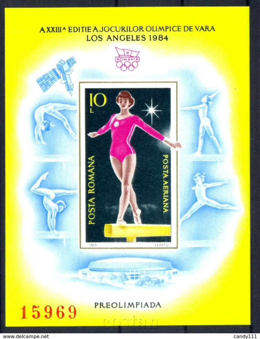 1984 Los Angeles Olympics,Gymnastics,Balance Beam,Romania,B.204,Imperforated,MNH - Zomer 1932: Los Angeles