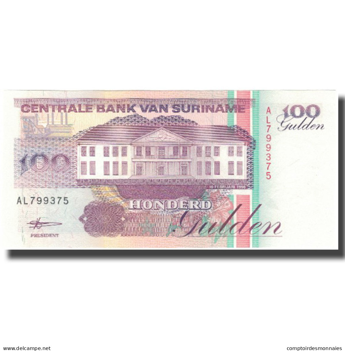 Surinam, 100 Gulden, 1998, 1998-02-10, KM:139a - Surinam