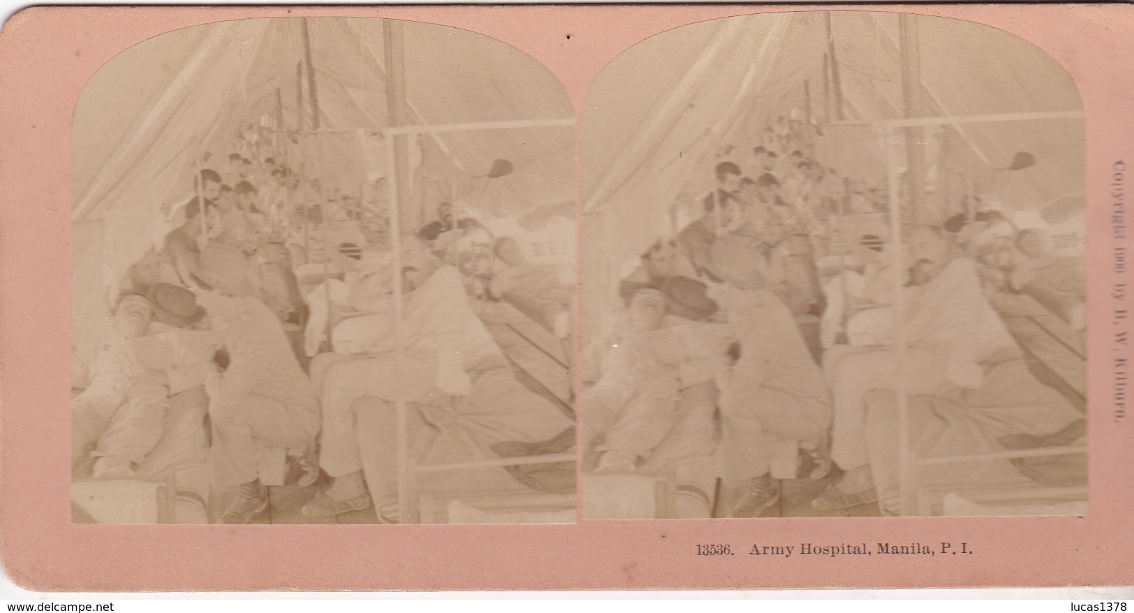 1900 / / KILBURN 13536 / MANILA / ARMY HOSPITAL - Photos Stéréoscopiques