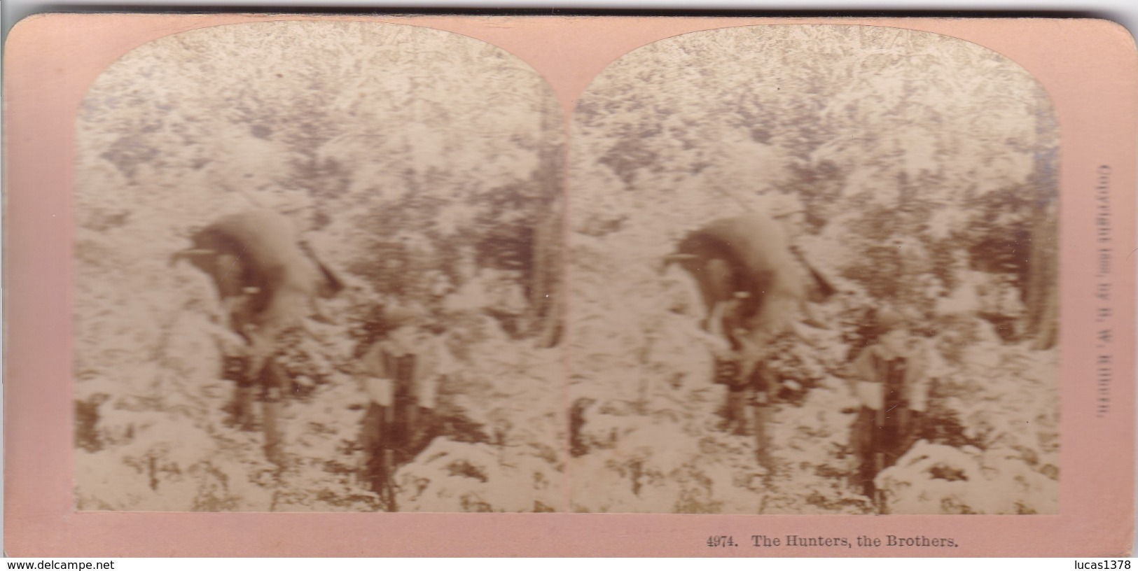 1894 / KILBURN 4974 / CHASSE / HUNTING / THE HUNTERS / BROTHERS - Photos Stéréoscopiques