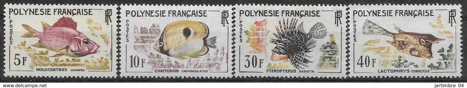 1962 POLYNESIE FRANCAISE 18-21** Poissons - Nuovi