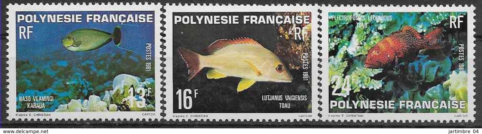 1981 PLYNESIE FRANCAISE 160-62** Poissons - Neufs