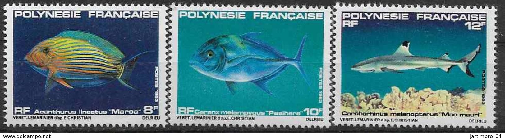 1982 POLYNESIE FRANCAISE 192-94** Poissons - Neufs