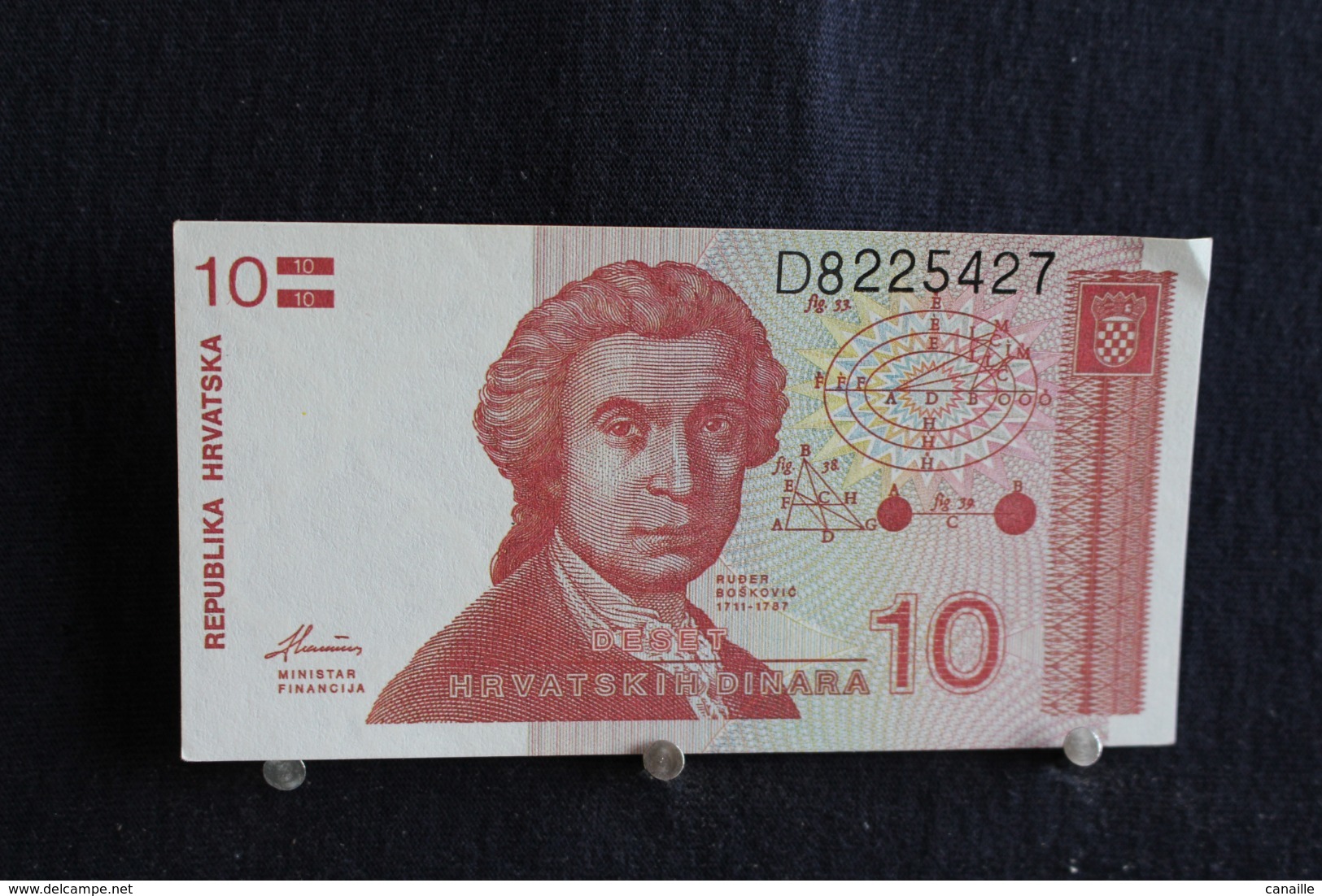 109 / Billets Neuf  -  Croatia-Hrvatska 10  Dinara 1991 /  N° D 8225427 - Kroatië